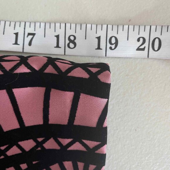 ECI New York Dress Womes 10 Pink Black Velvet Flocking Zip Back Peek a Boo Bust - Picture 11 of 12